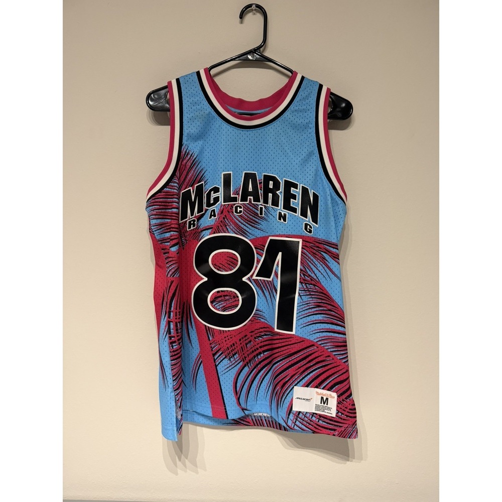 McLaren Racing Mitchell & Ness M Medium Jersey Piastri #81 Pink Blue Black